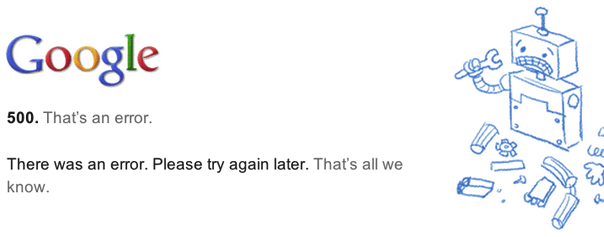 Massive outage hit Google